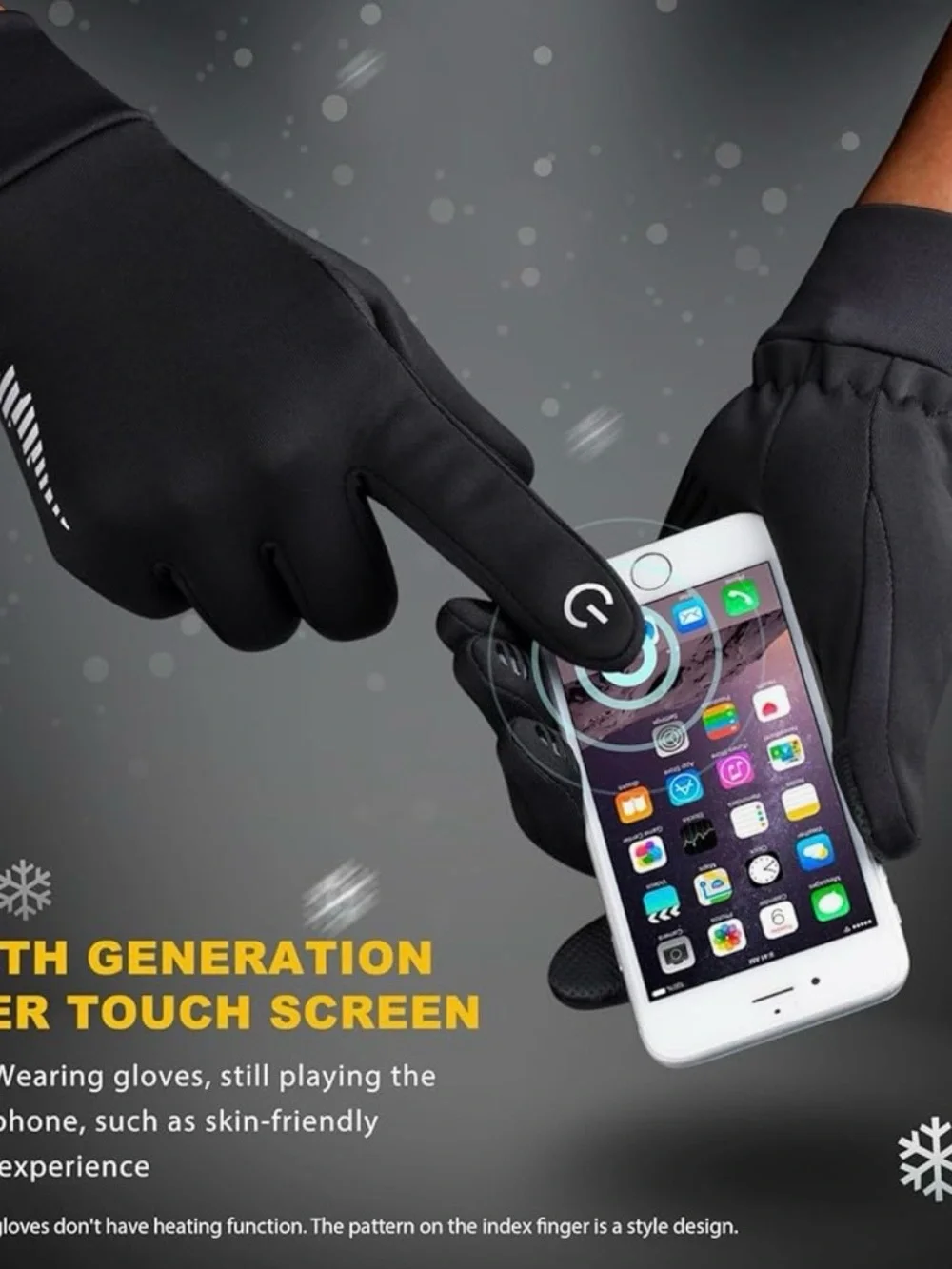 Simdri winter gloves touchscreen compatibility anti-slip silicone pads kids